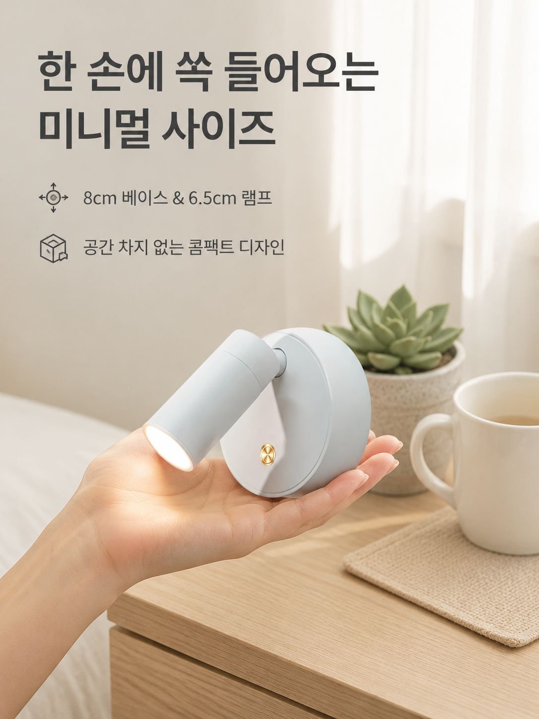 무선 침대 헤드 조명