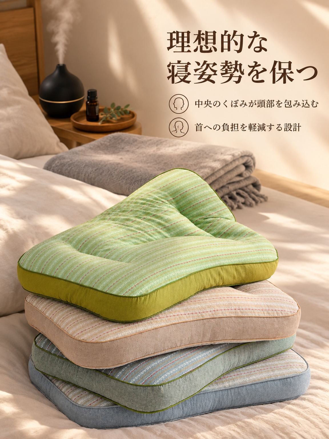 3D分区安眠そば枕