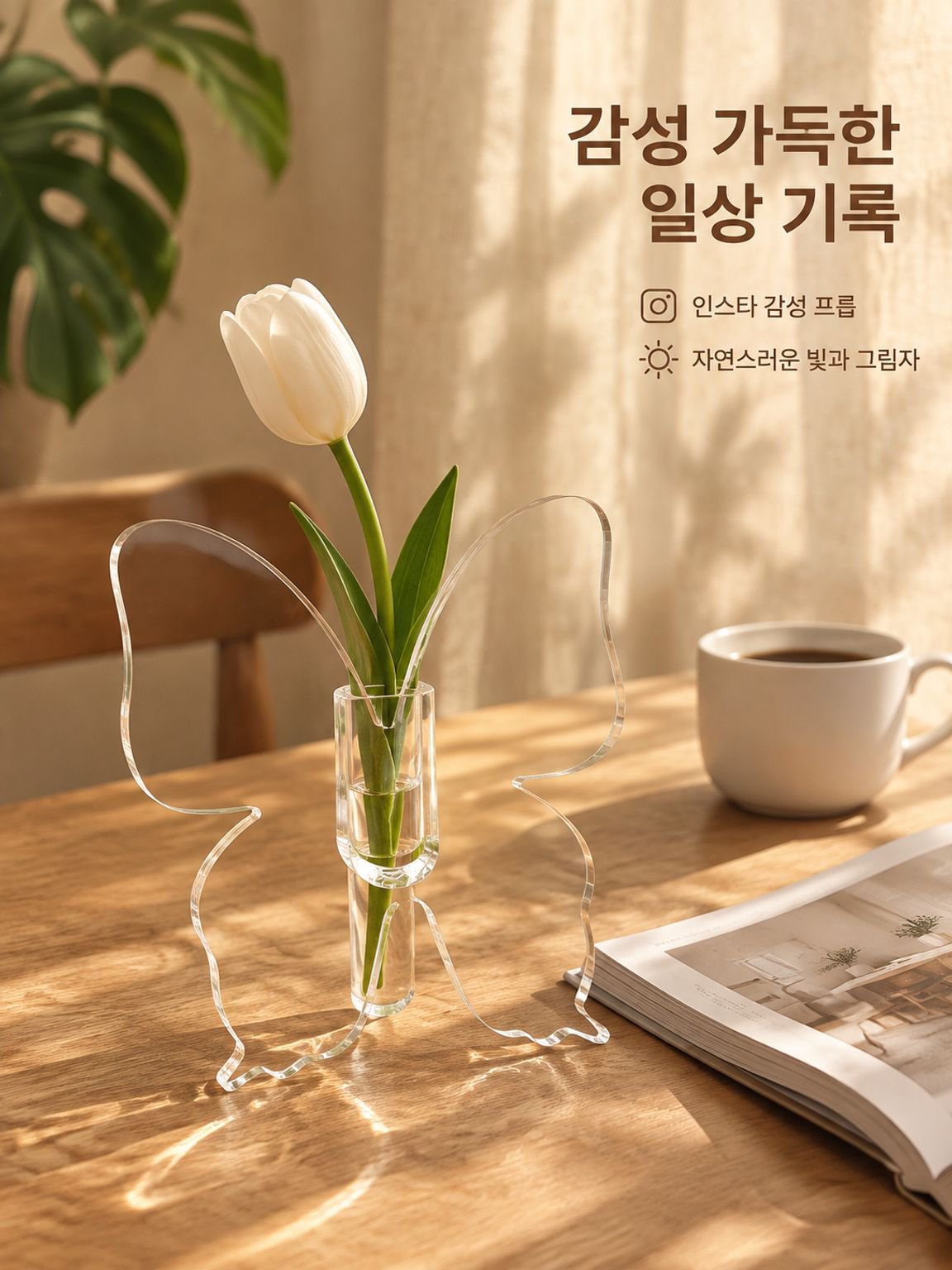고급 창의적인 아크릴 꽃병