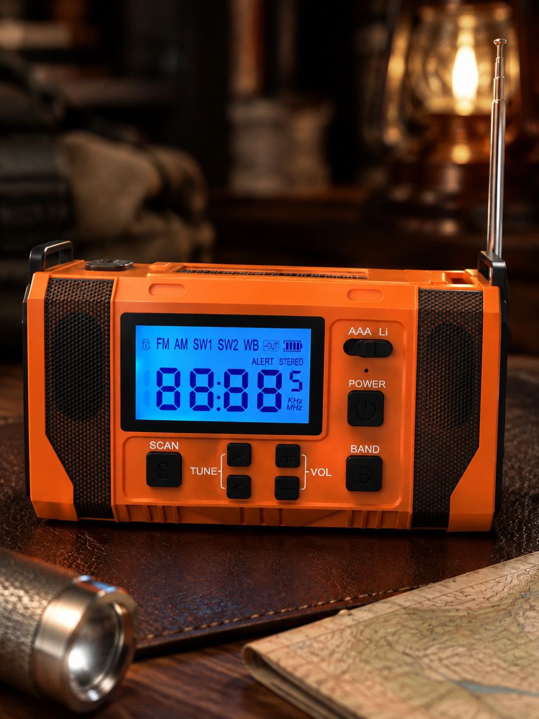 Multifunktionale Solar-Handkurbel Laden Handy Notfall Radio Aufladen Beleuchtung Katastrophe Prävent