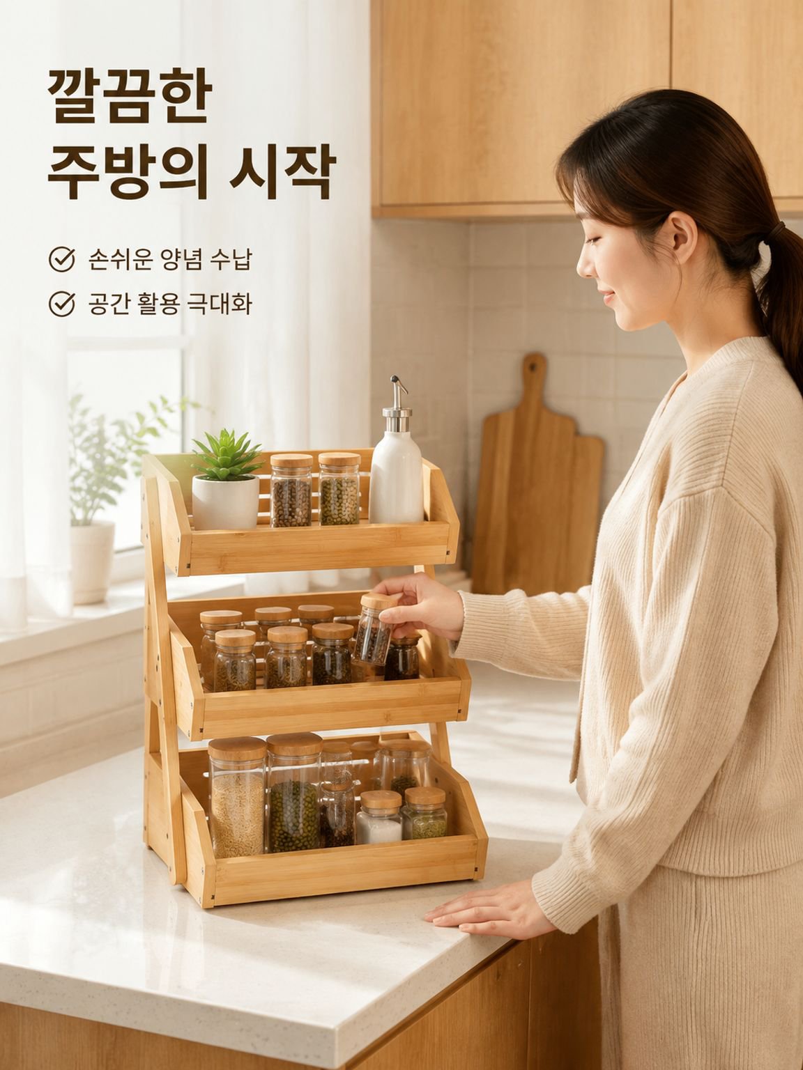 3층 접을 수 있는 저장 브래킷
