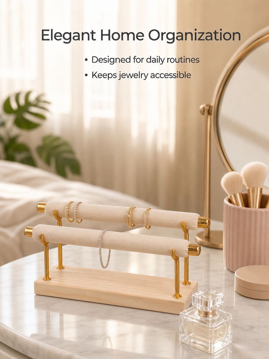 Detachable Solid Wood Ring Holder Display Stand, Jewelry Photography Prop