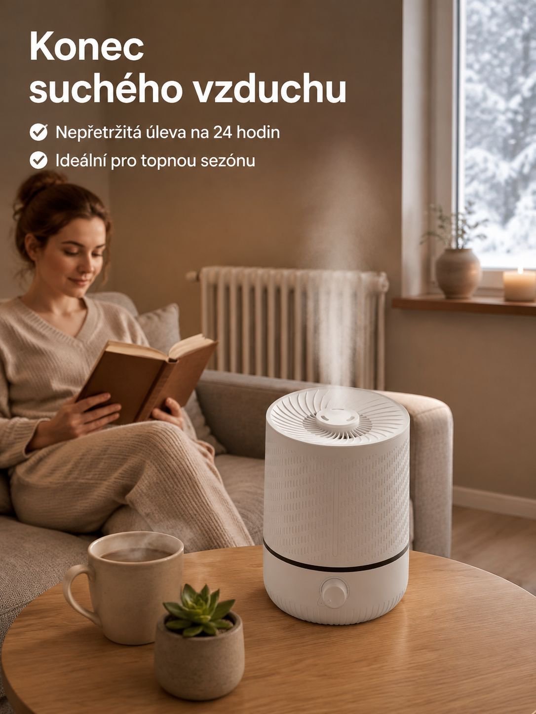 Tichý domácí zvlhčovač vzduchu