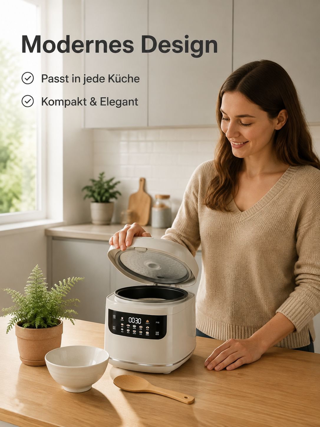 2L Kleiner Reiskocher für 1-3 Personen, intelligent und multifunktional, 110V