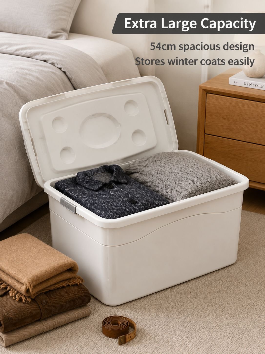 Extra-Large Plastic Storage Box with Wheels