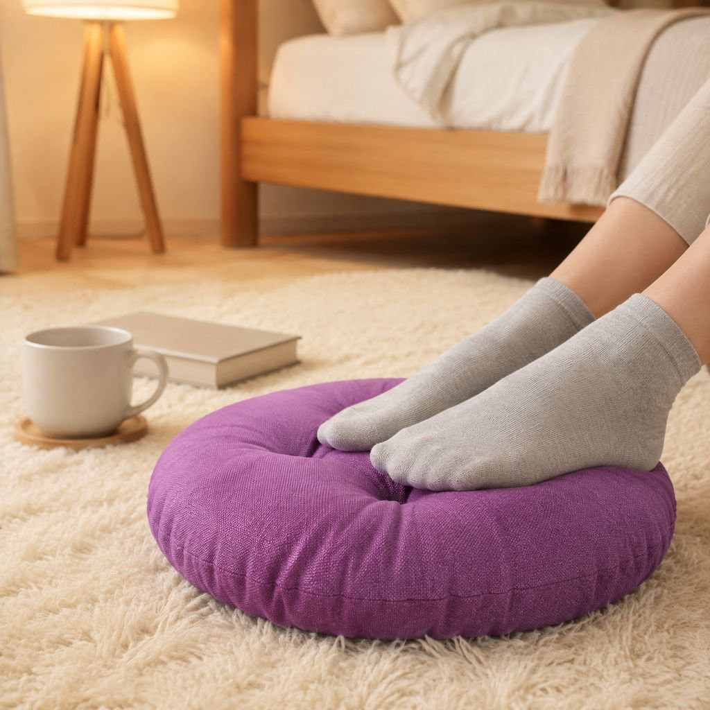 Coussin d’assise rond uni, confortable et respirant, pour salon et chambre, style tatami