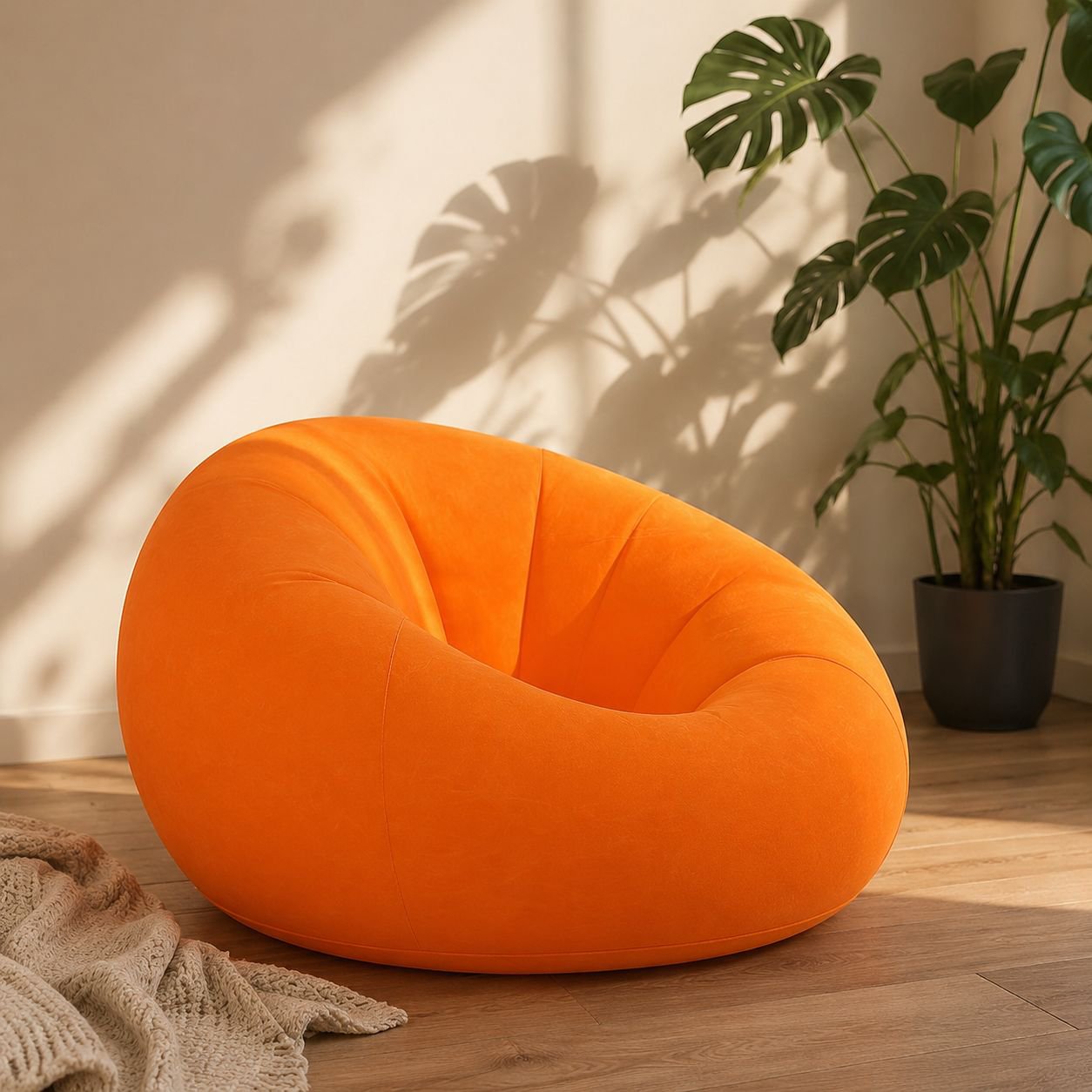 Foldable Soccer Lazy Inflatable Recliner Portable Spherical Sofa