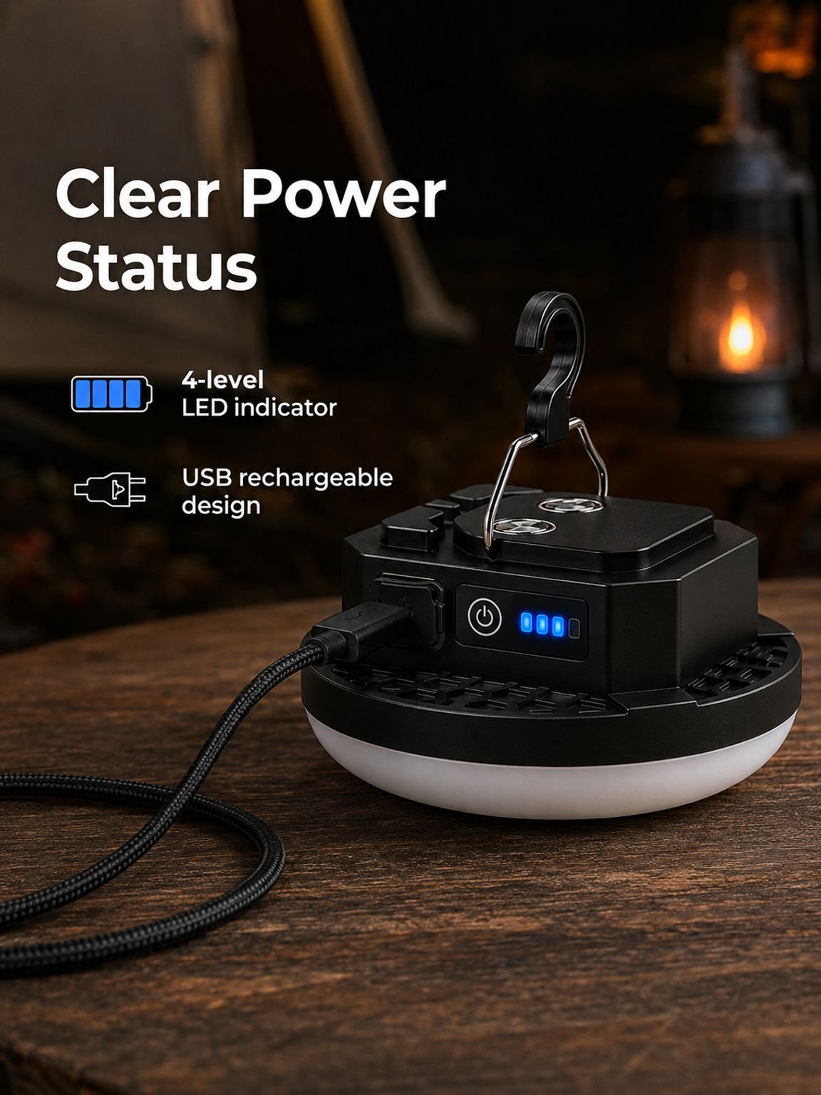 Versatile camping lamp with multiple lighting modes
