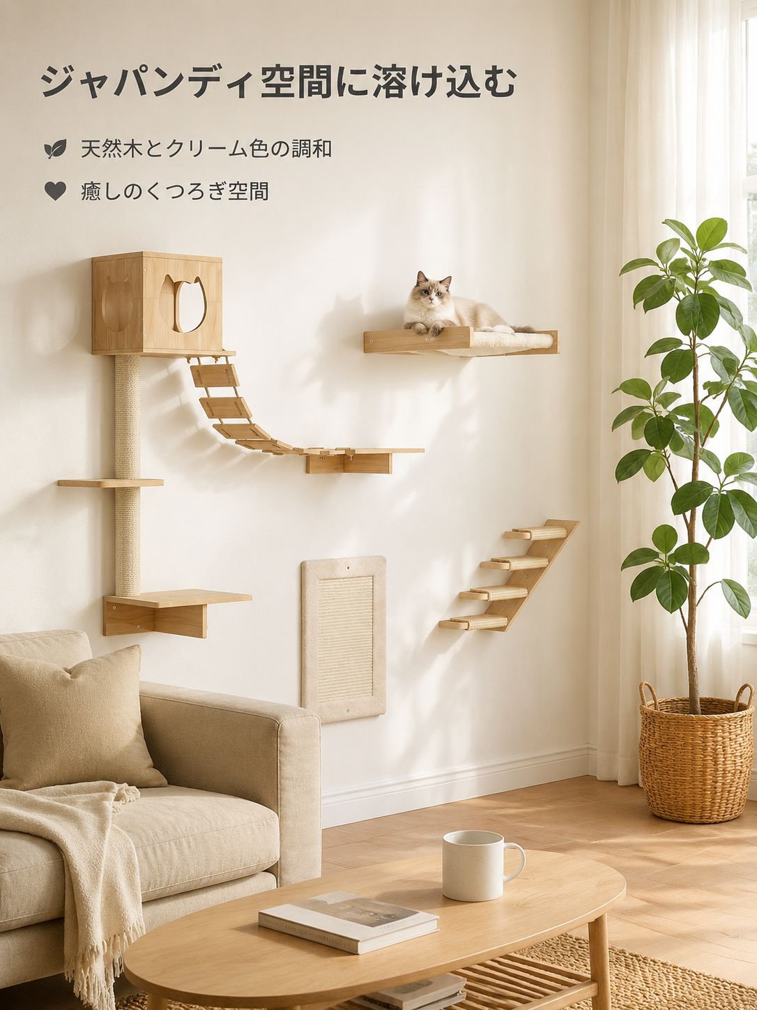 耐久性抜群のキャットクライミングタワー