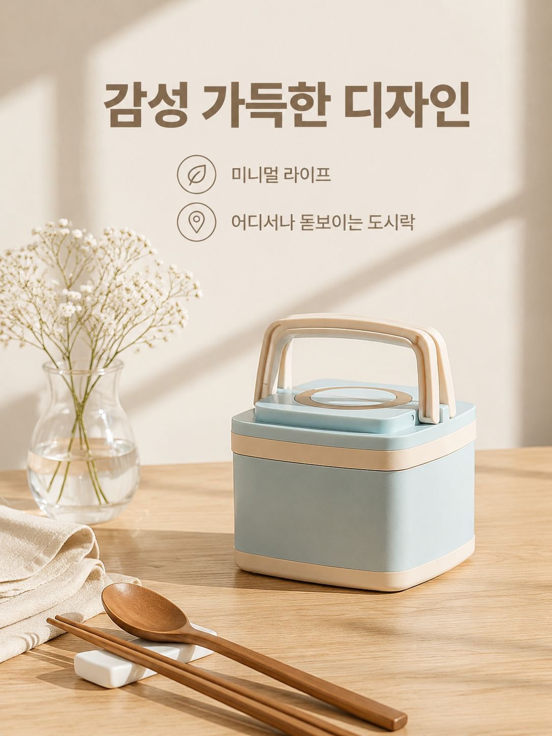 학생용 휴대용 보온 도시락통