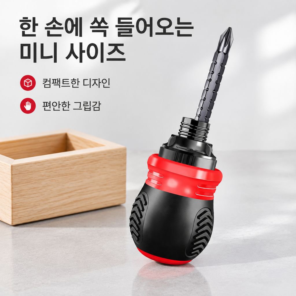 미니 주먹 숏 라쳇 드라이버 십자 일자 별 2in1 다기능 세트
