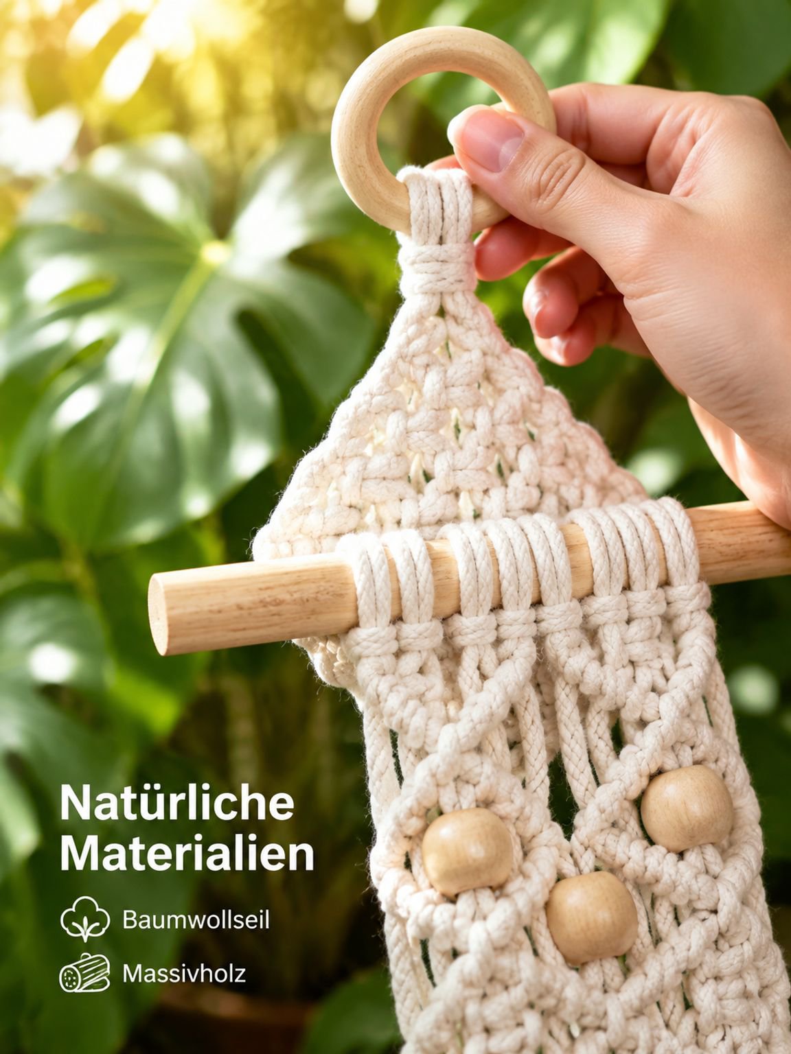 Boho-Hängeorganizer mit Aufbewahrungstaschen