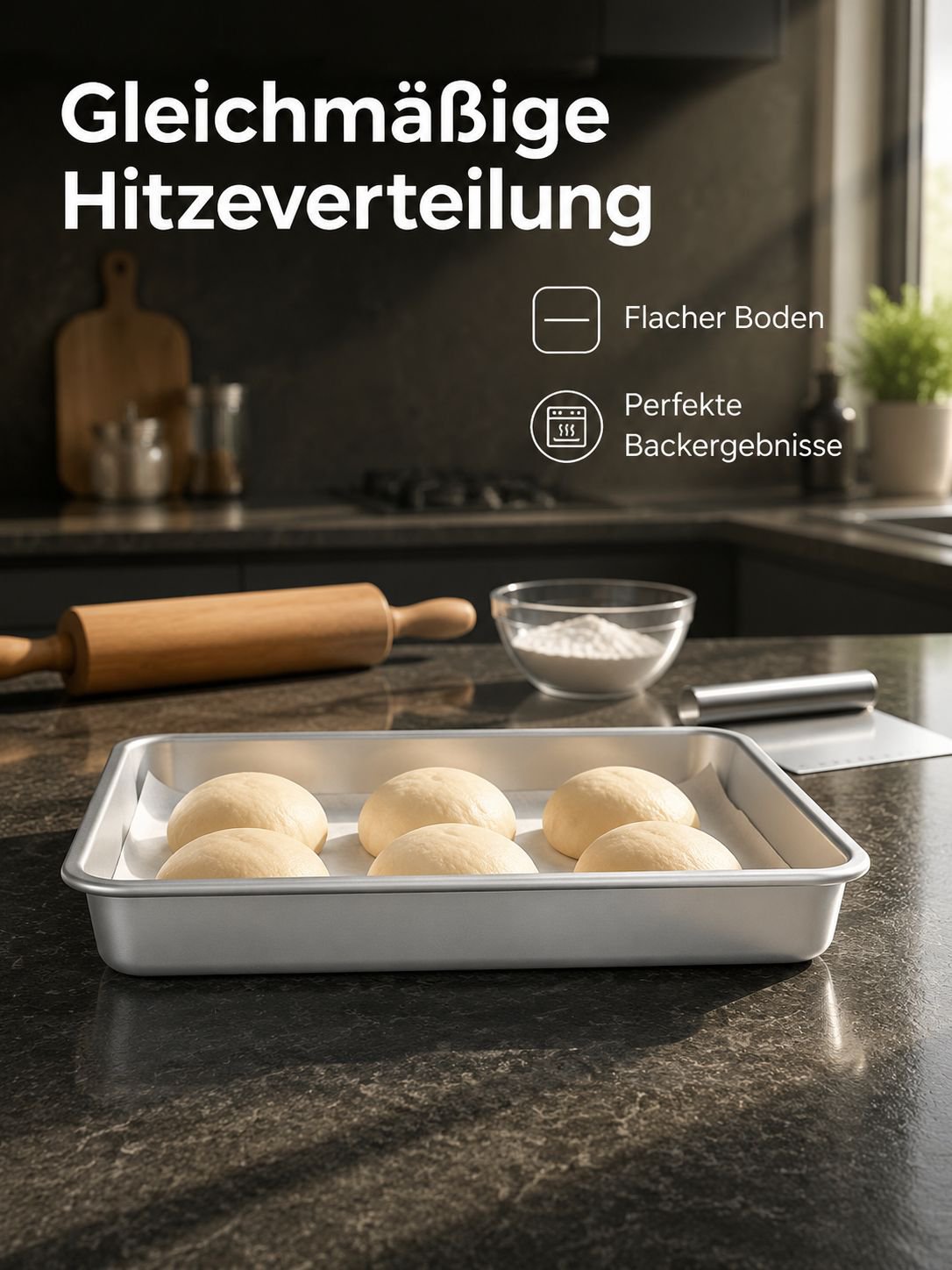 Edelstahl-Backblech Grilltablett Brottablett