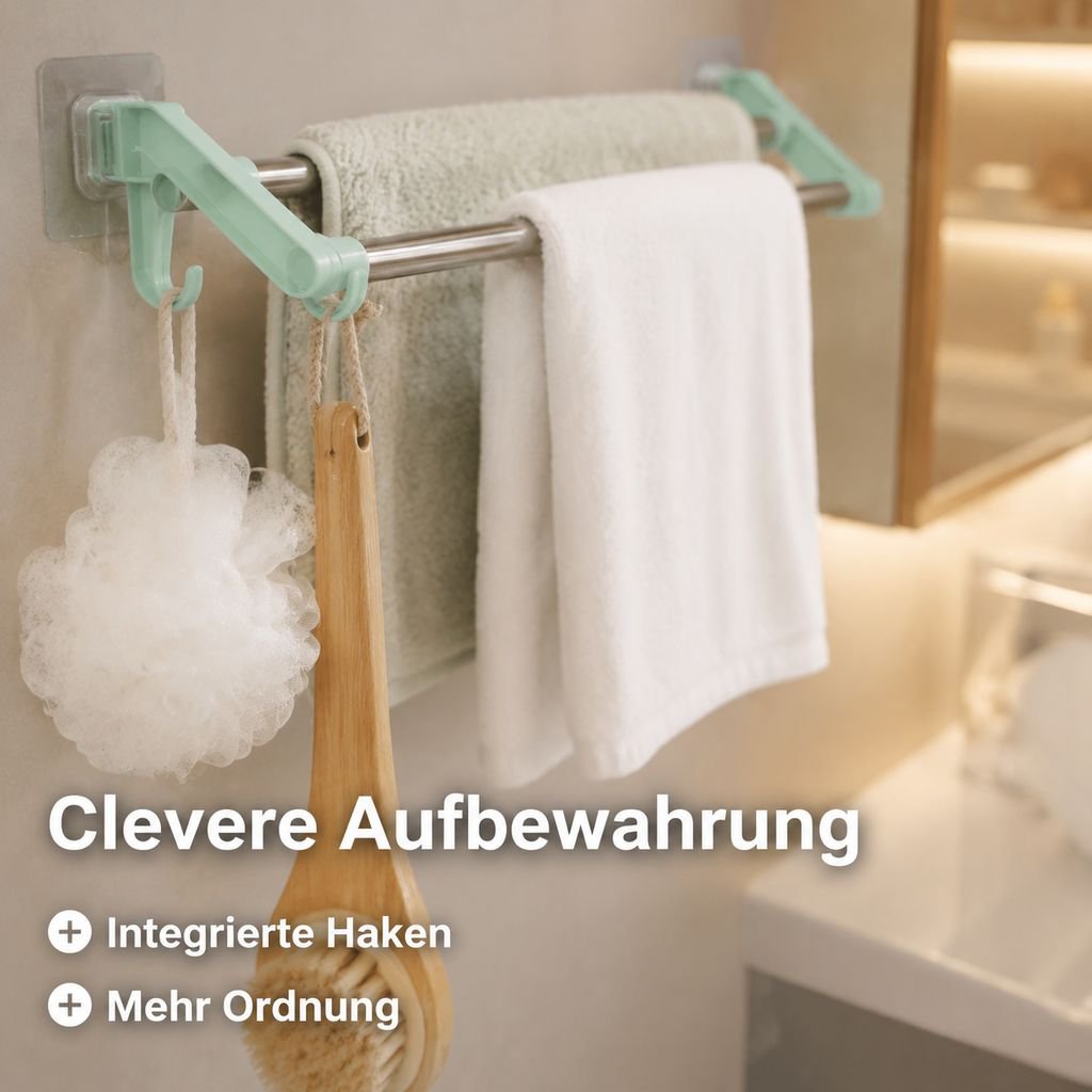 Doppelter Wandhandtuchhalter fürs Badezimmer