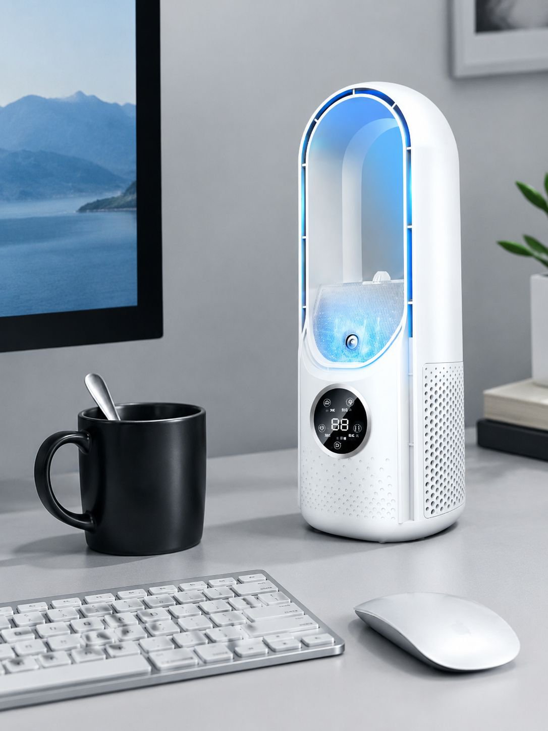 Home-Klimaanlagen-Ventilator  kalter Ventilator  Desktop-Ventilator  Wasserkühlungsspray  blattloser