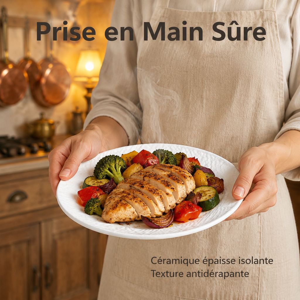 Assiette ronde en céramique pour la maison