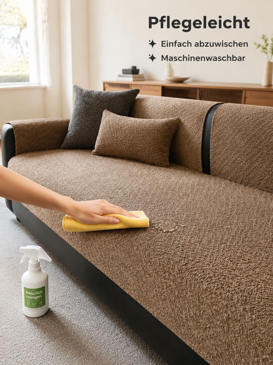 Elegante, rutschfeste Sofaauflage, ganzjährig nutzbar