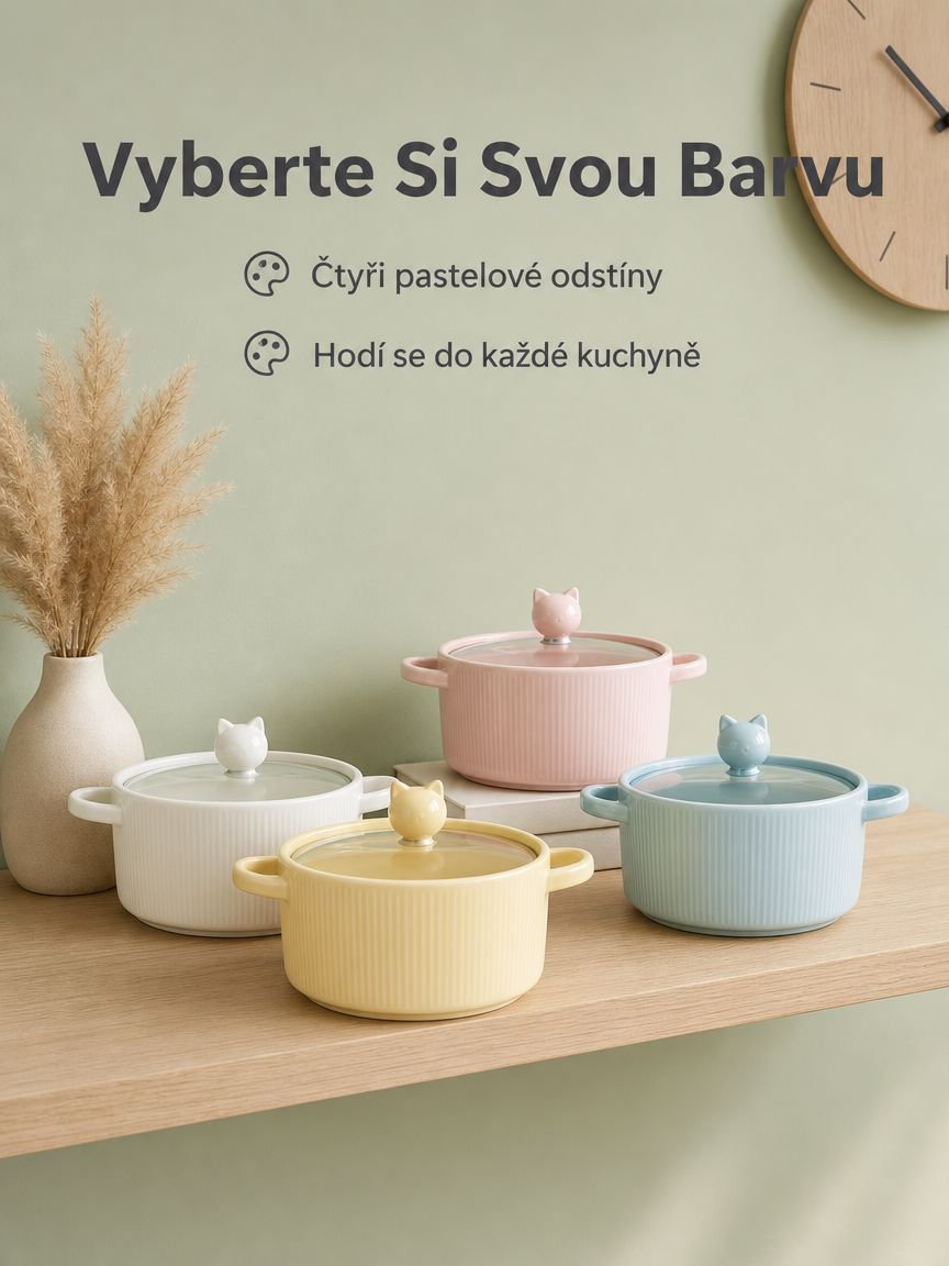 Keramická miska na nudle s víkem