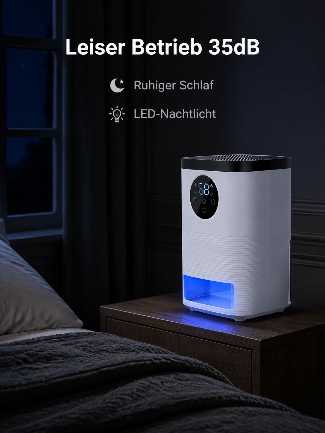 Kleiner Luftentfeuchter für den Haushalt, Feuchtigkeitsabsorber und Luftentfeuchter für den Keller