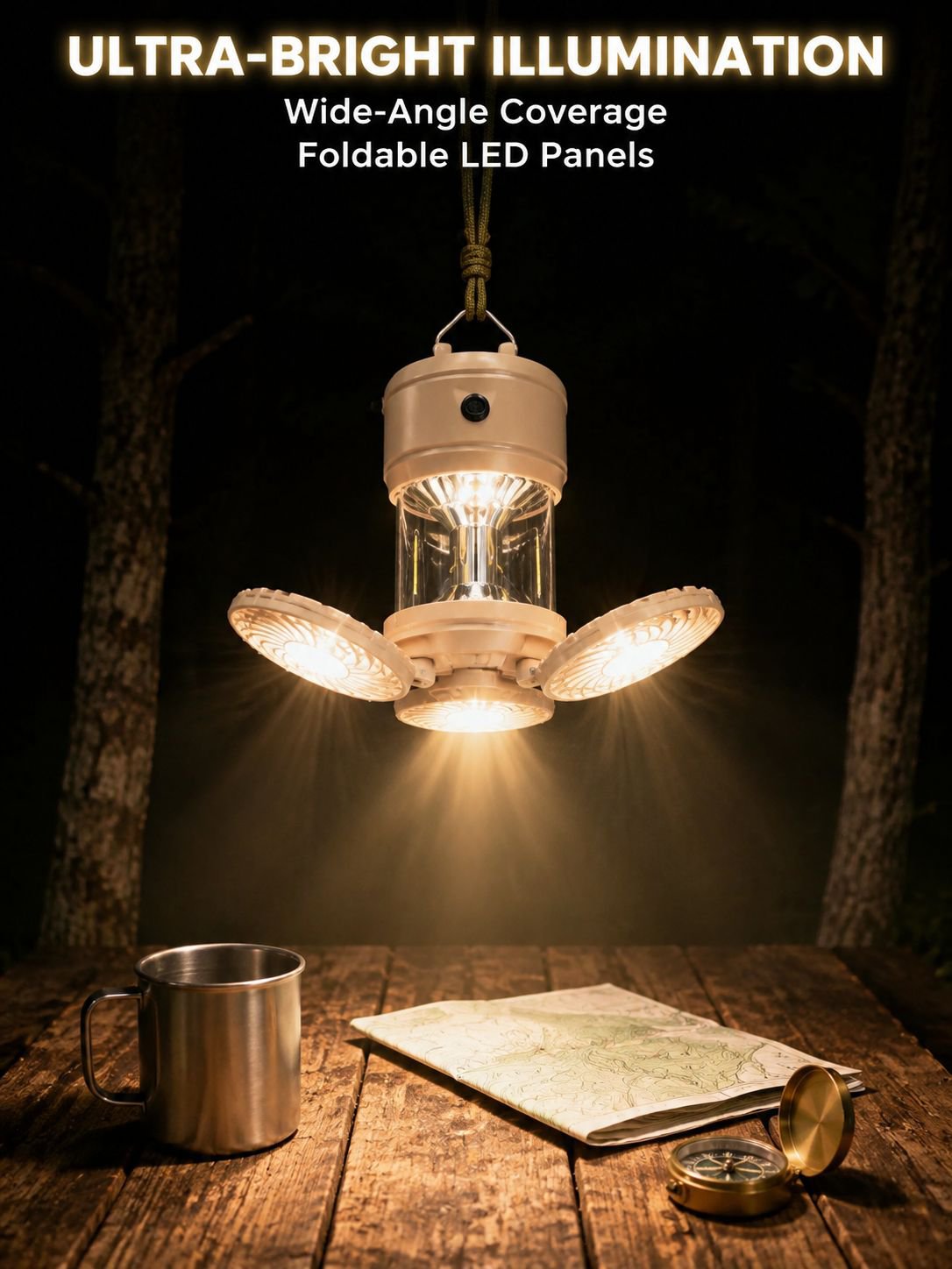 Multifunctional camping lantern with fan feature for outdoor adventures