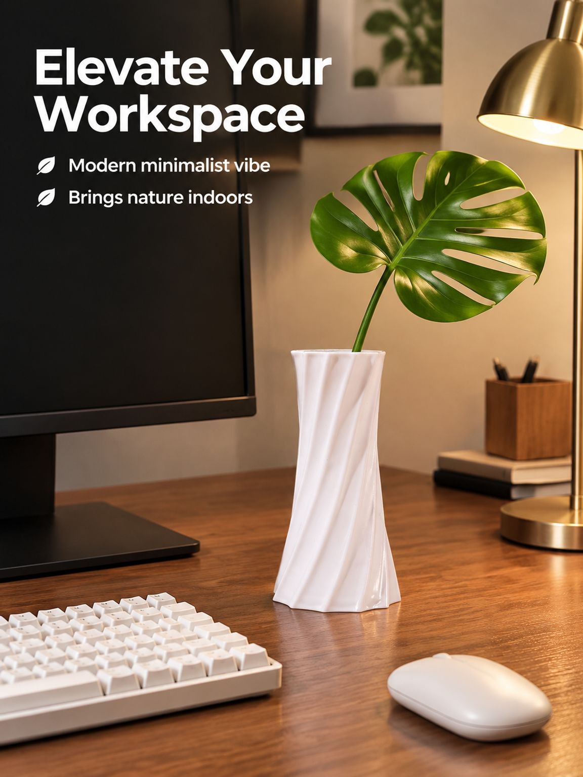 Modern vase centerpiece with colorful flowers