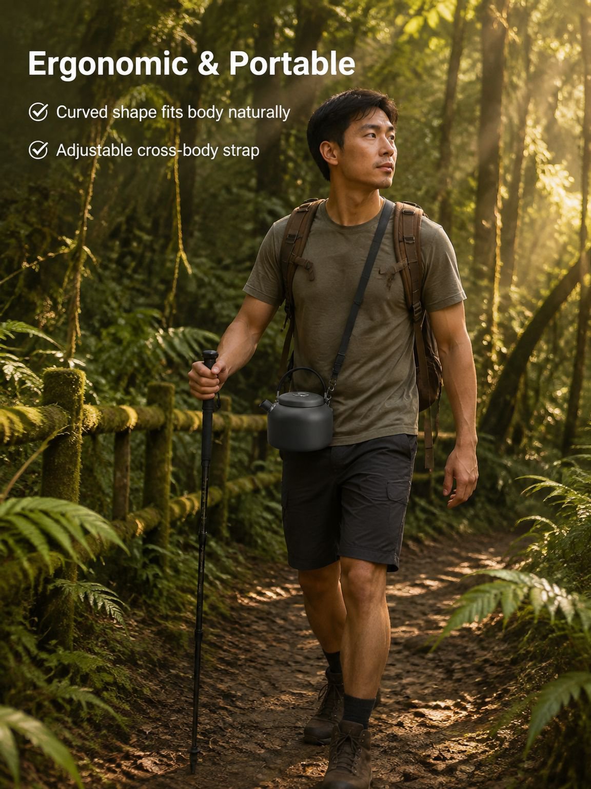 Multifunctional Aluminum Camping Water Bottle