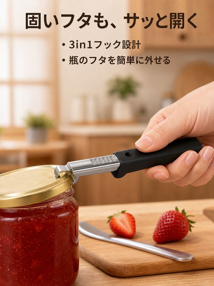 キッチン専用ステンレス缶切り