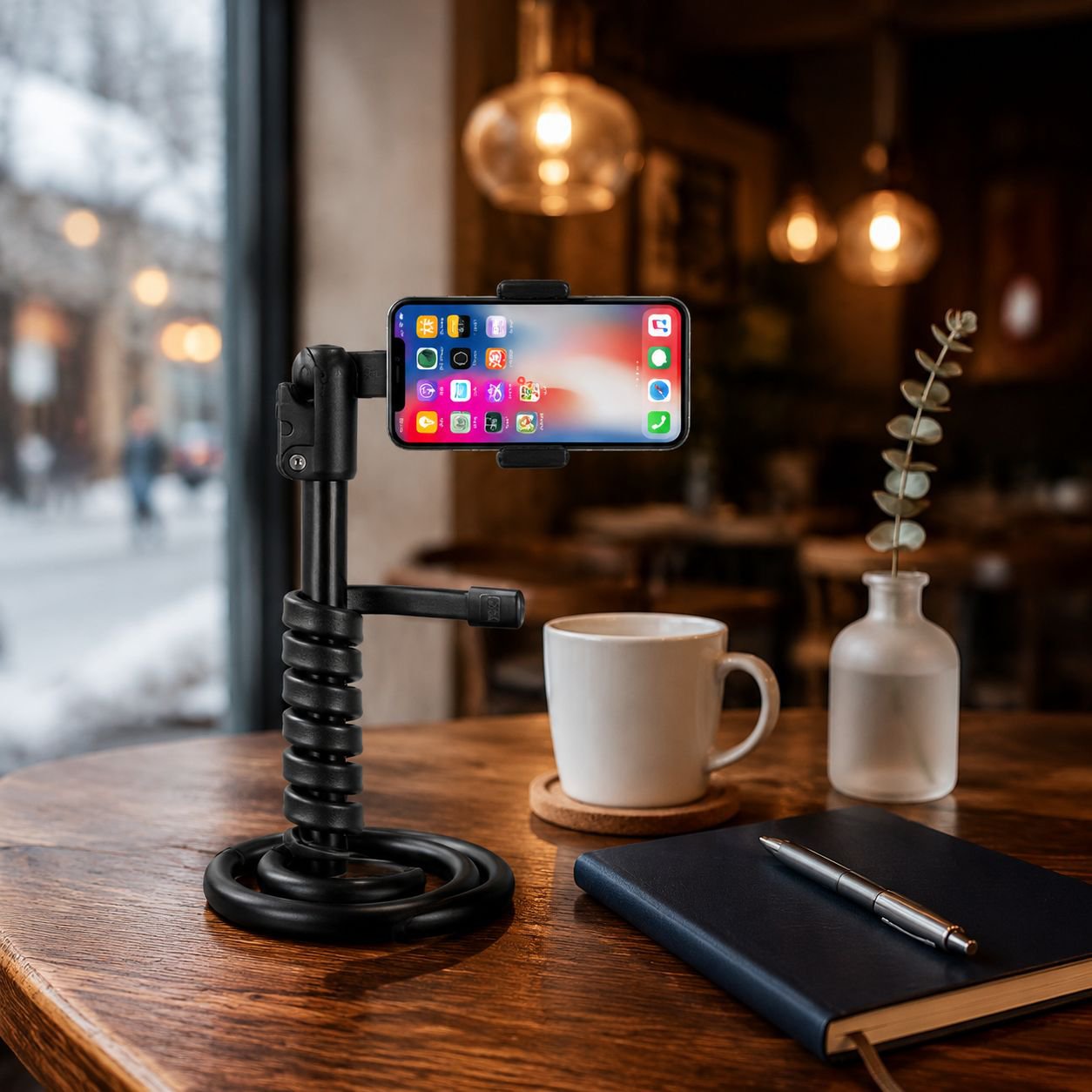 Bendable adjustable hose mobile phone live broadcast bracket desktop universal binding winding suppo
