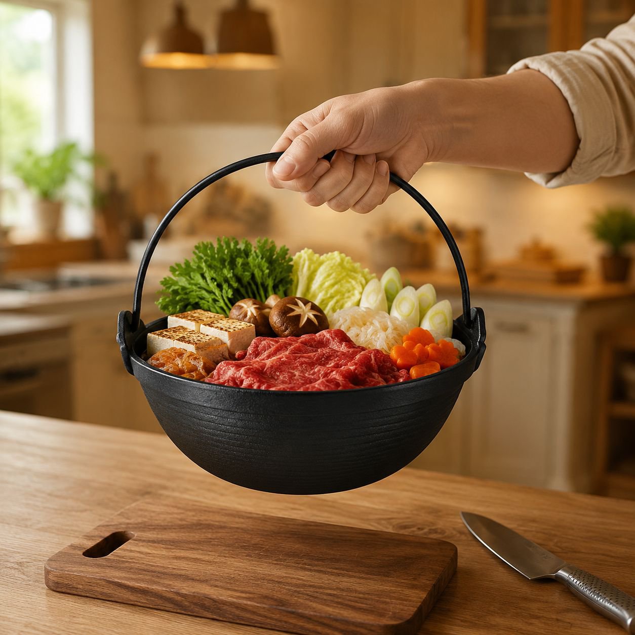 JS Sukiyaki Hanging Cast Iron Pot