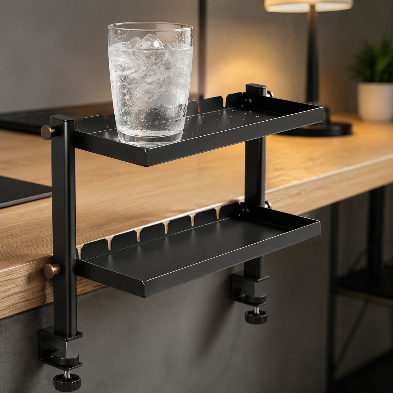 Multi-purpose desktop storage rack for home or dorm