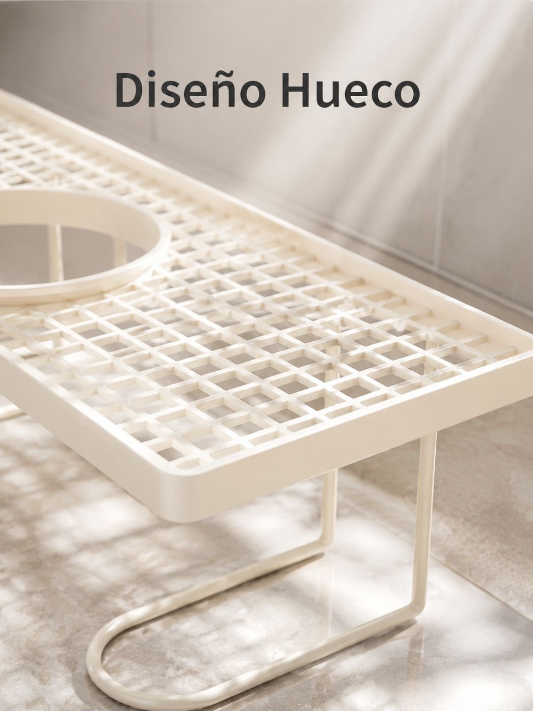 Escurridor compacto para ahorrar espacio en el baño