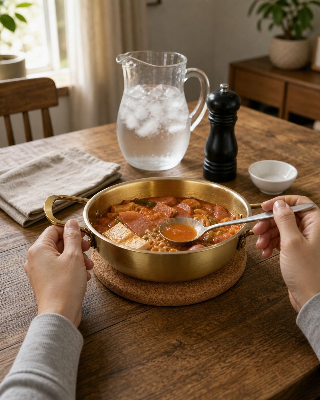 Multi-Functional Double-Ear Army Hot Pot, Golden Thickened Version, for Instant Noodles and Seafood