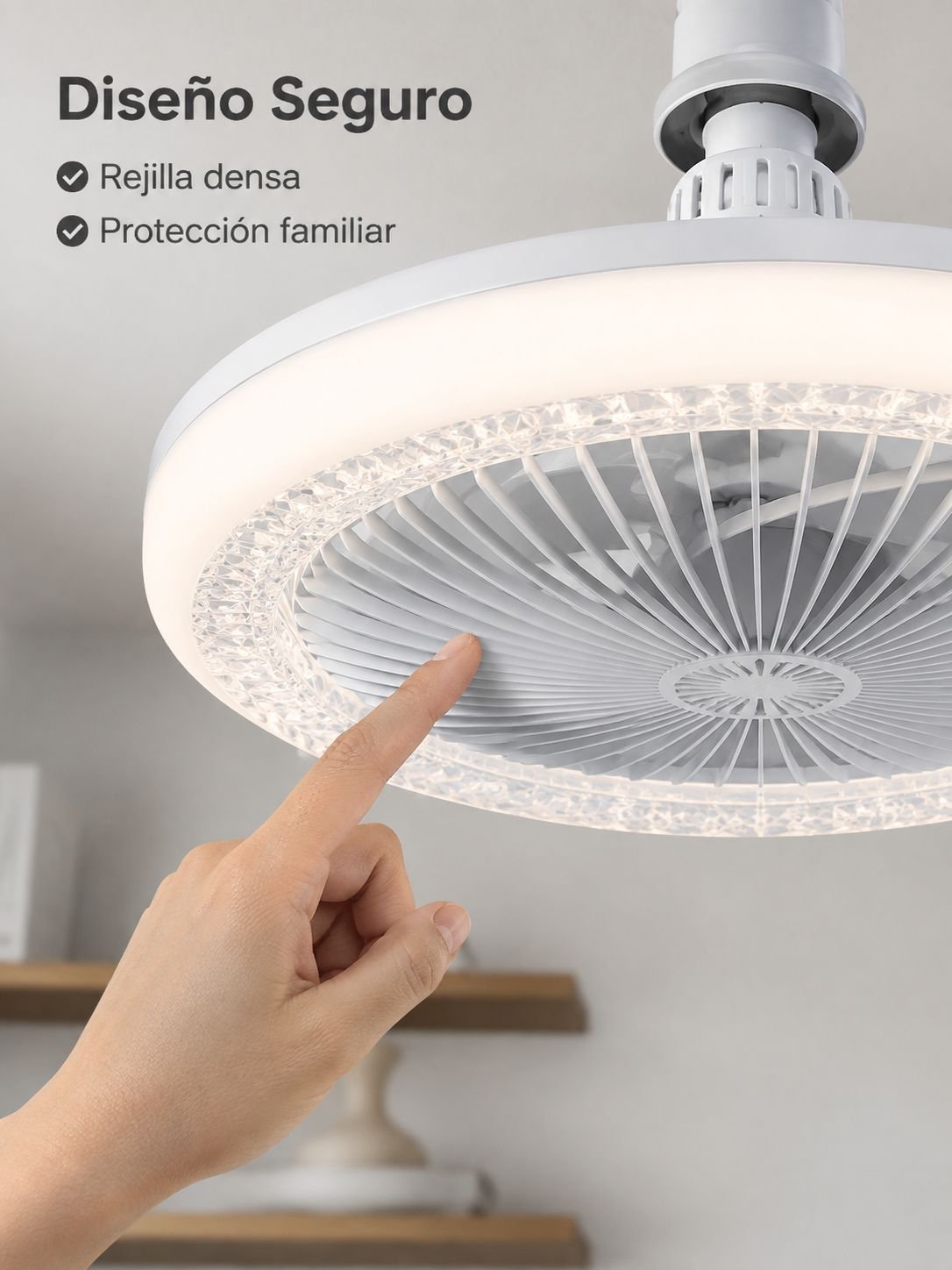 Ventilateur de plafond avec lampe E27