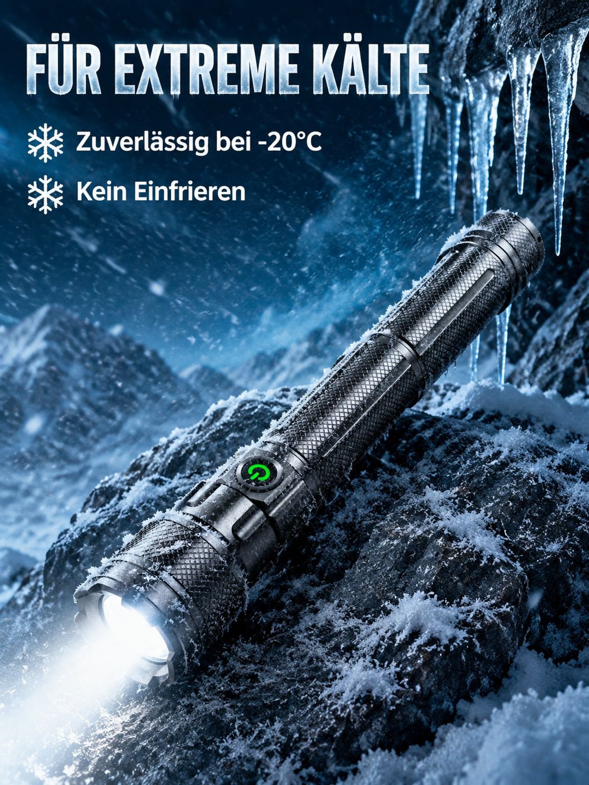 Himmelsdurchdringende, tragbare, robuste Hochleistungs-Taschenlampe mit großer Reichweite