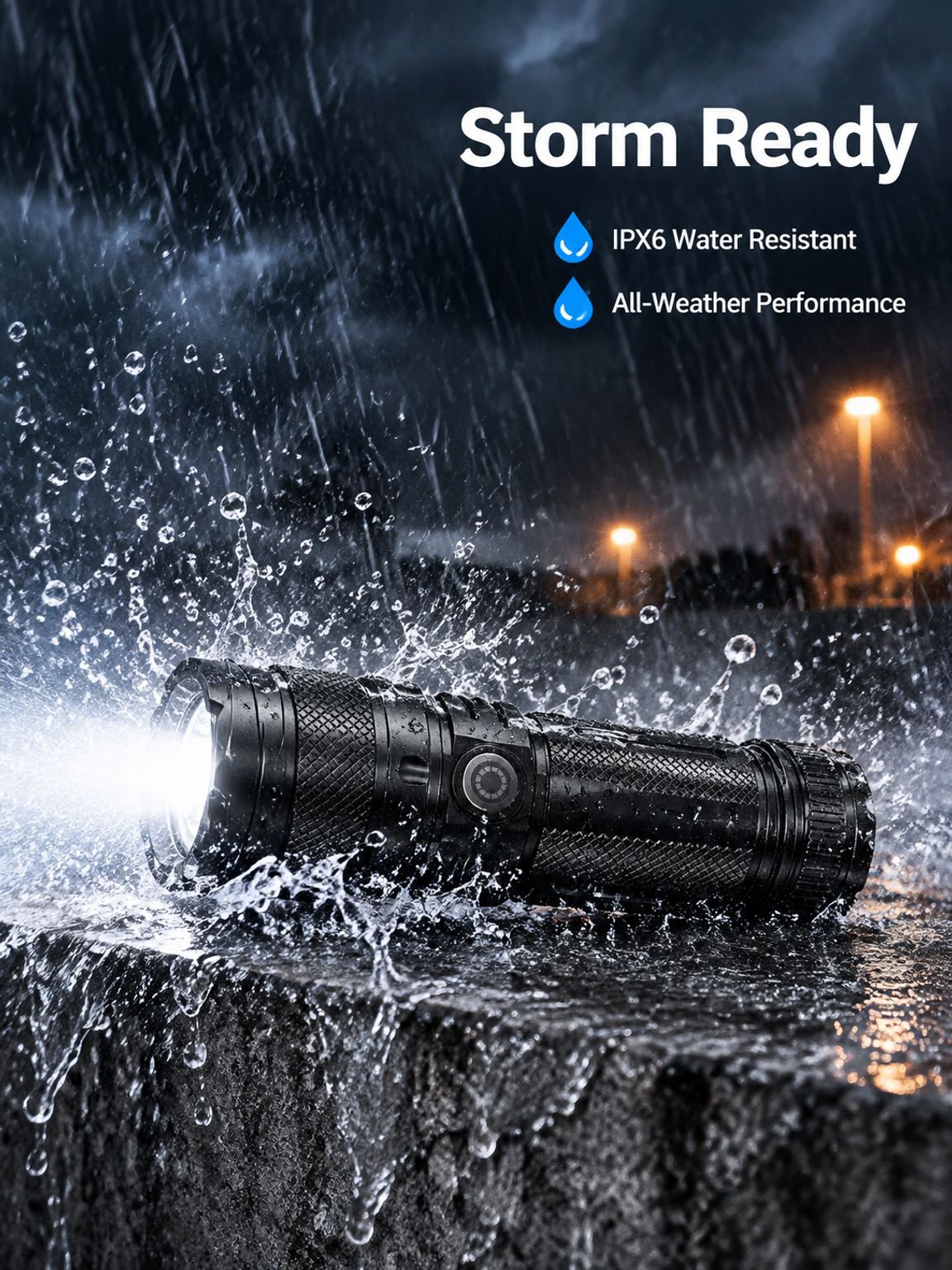Multi-Function Long-Range High-Power Flashlight