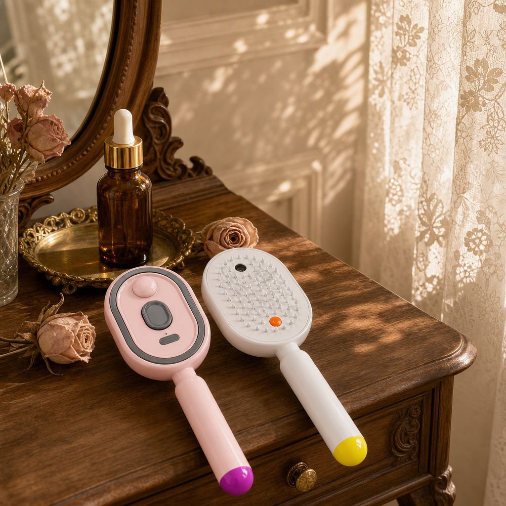 Peigne de massage électrique diffuseur d'huiles essentielles