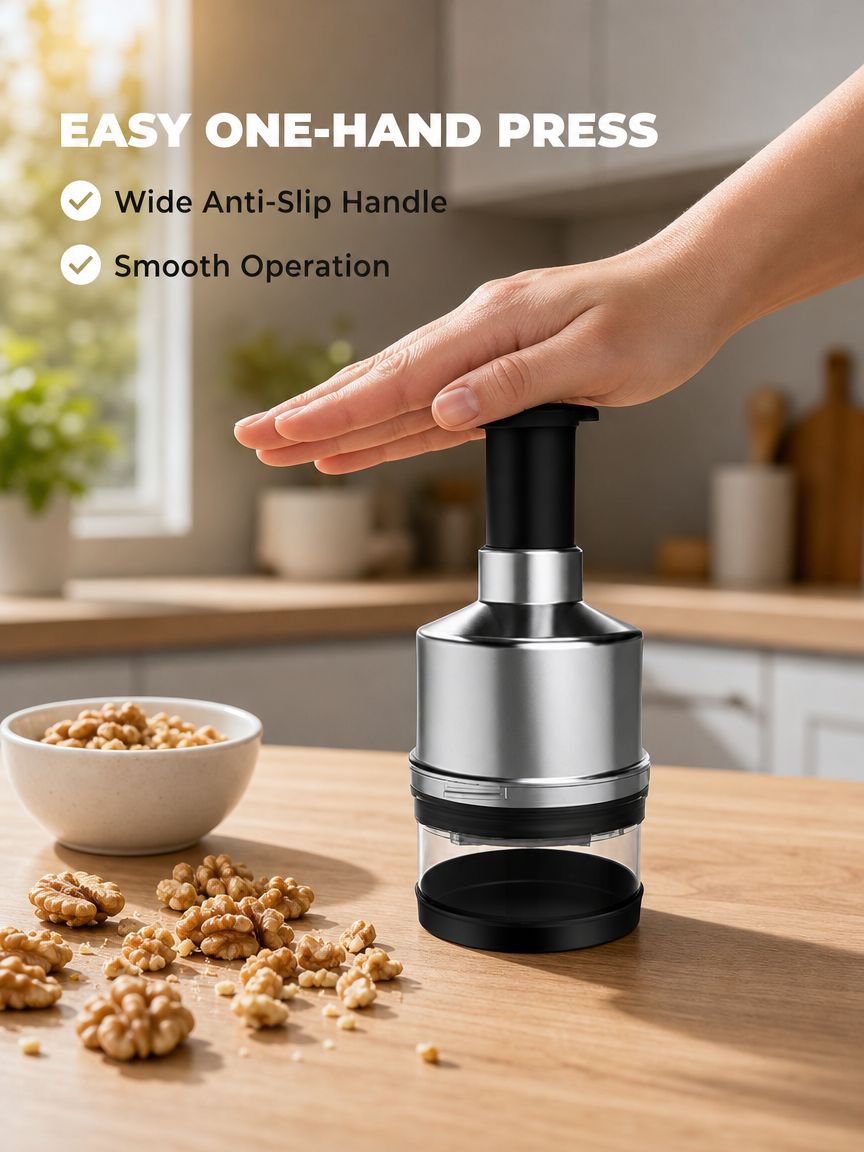 Manual fruit and vegetable chopper