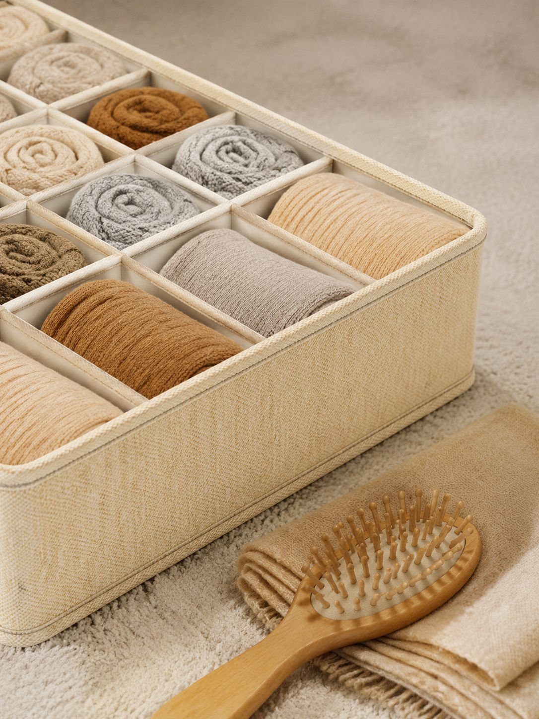 Boîte de rangement organisatrice à plaques épaisses, boîte à sous-vêtements