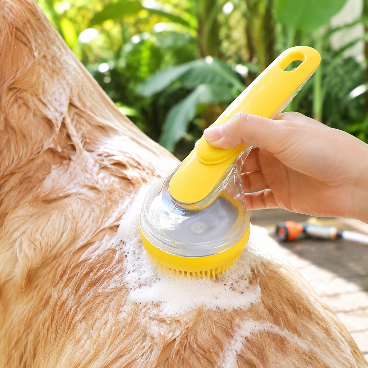 Multifunctional pet brush for deep cleaning and massage