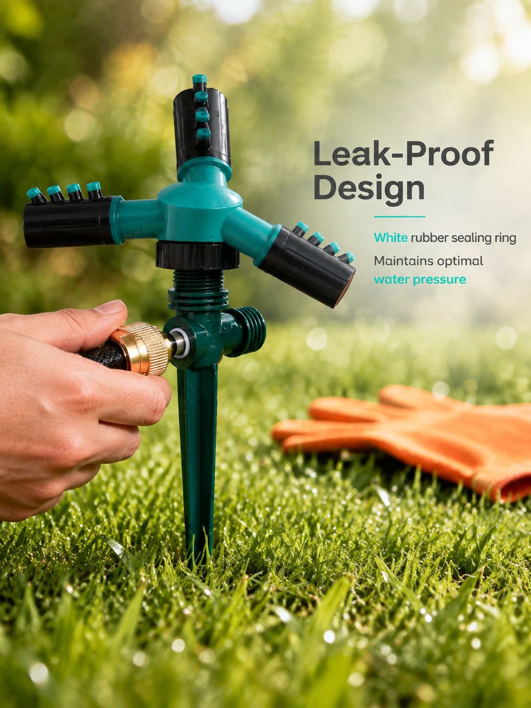 Water sprinkler system for backyard lawn care