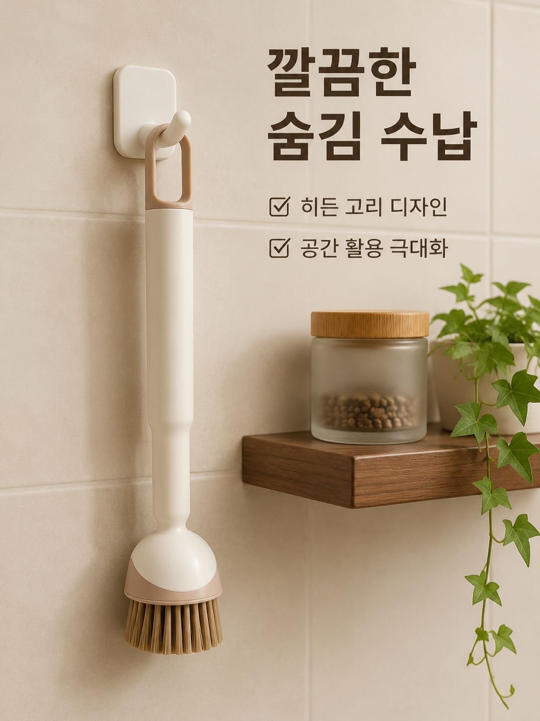 다용도 긴 손잡이 냄비 청소 브러쉬 가정용 주방 클리너