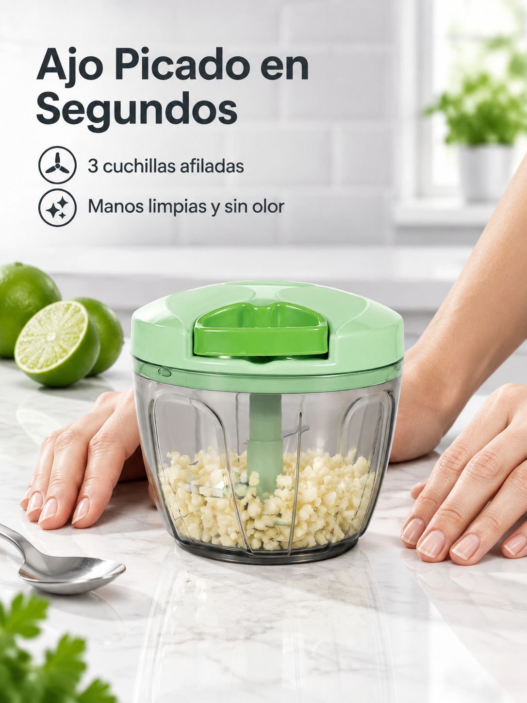 Lindo sacador portátil de ajo