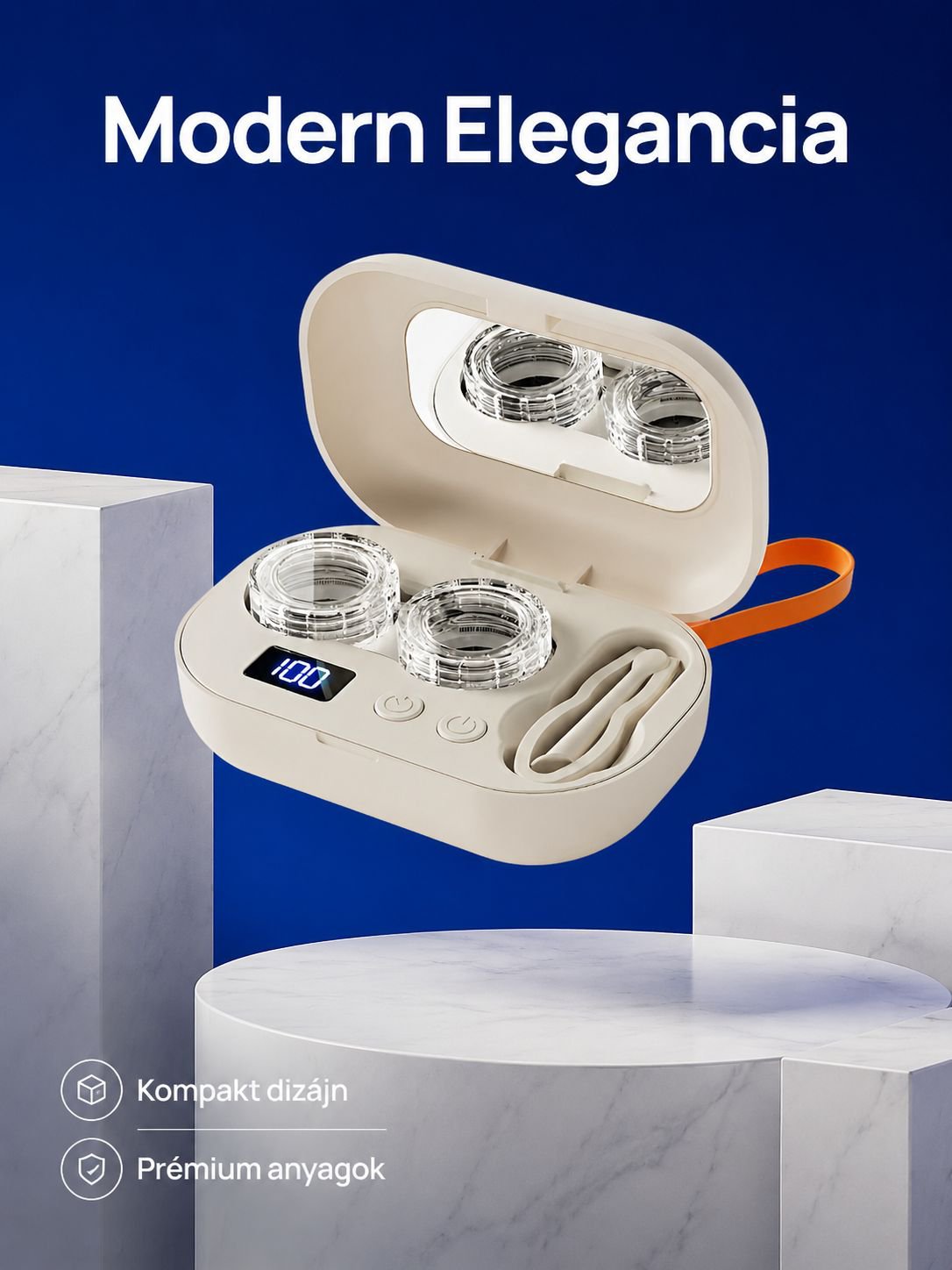 Nagyfrekvenciás ultrahangos automata kontaktlencse tisztító készülék