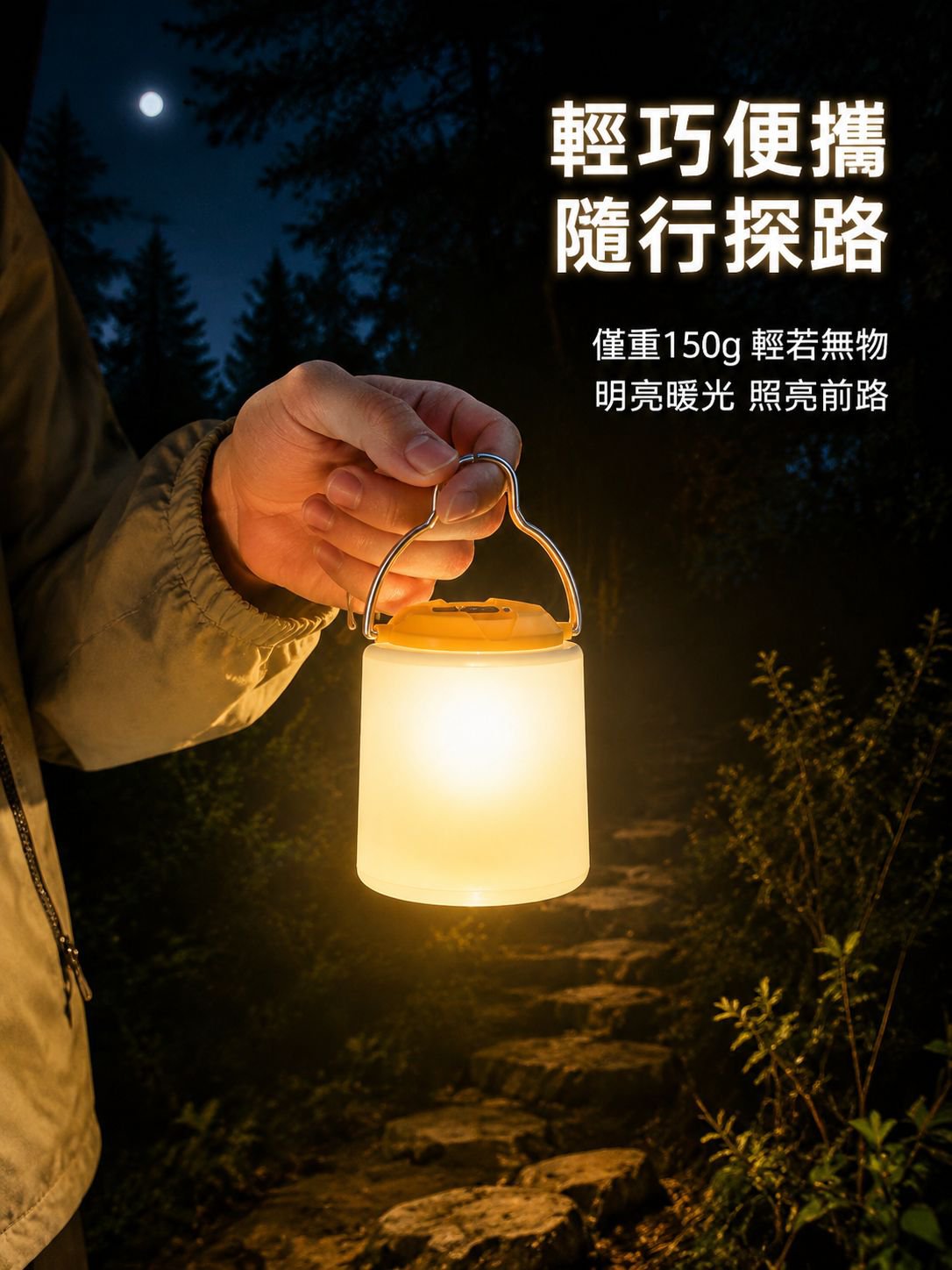 便攜式戶外暖光露營燈