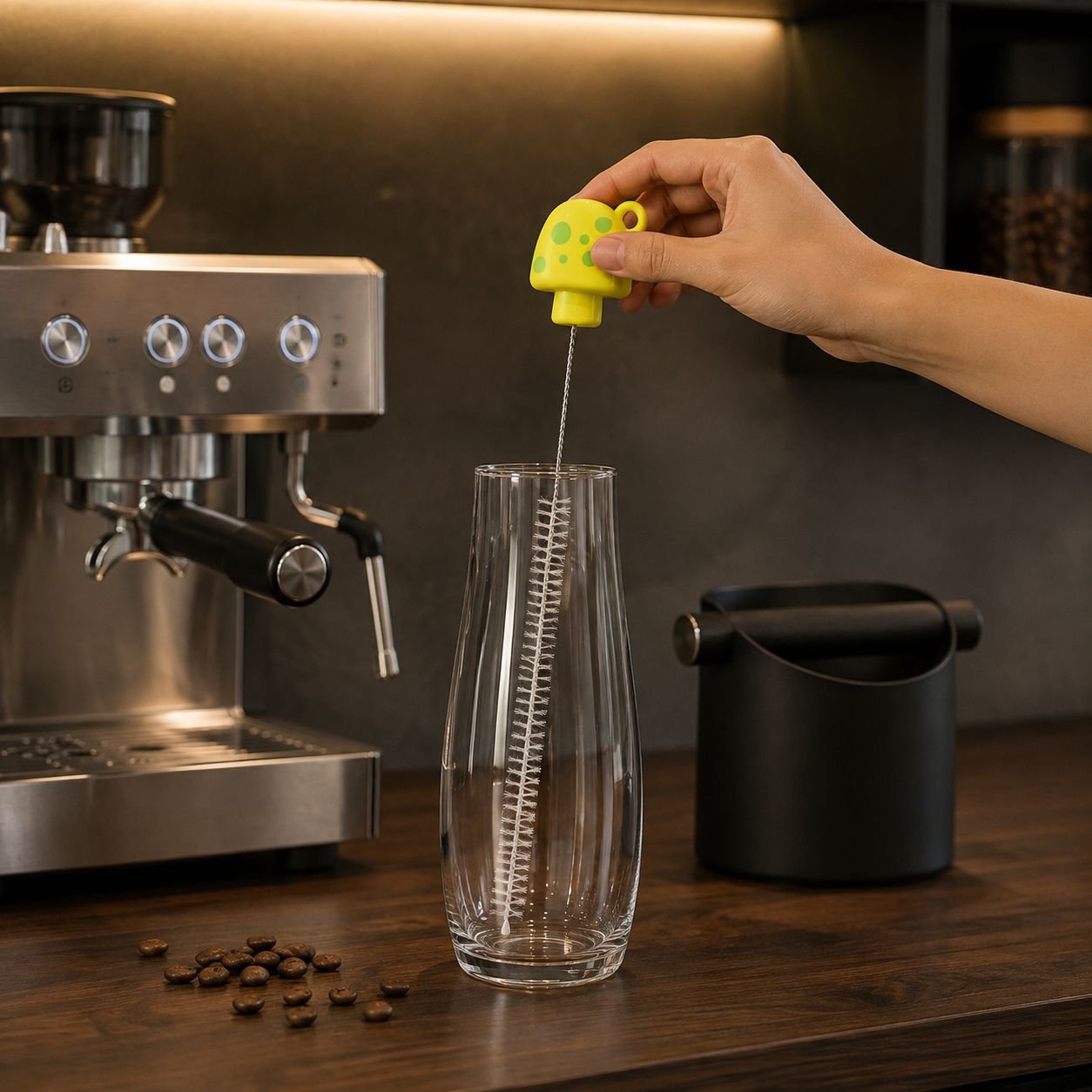 Versatile straw cleaner brush for reusable drinkware