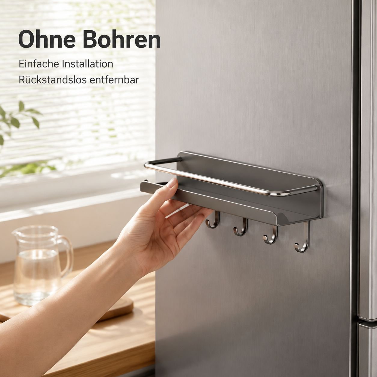 Magnetische Aufbewahrungshaken an der Kühlschrankseite/Türrückseite