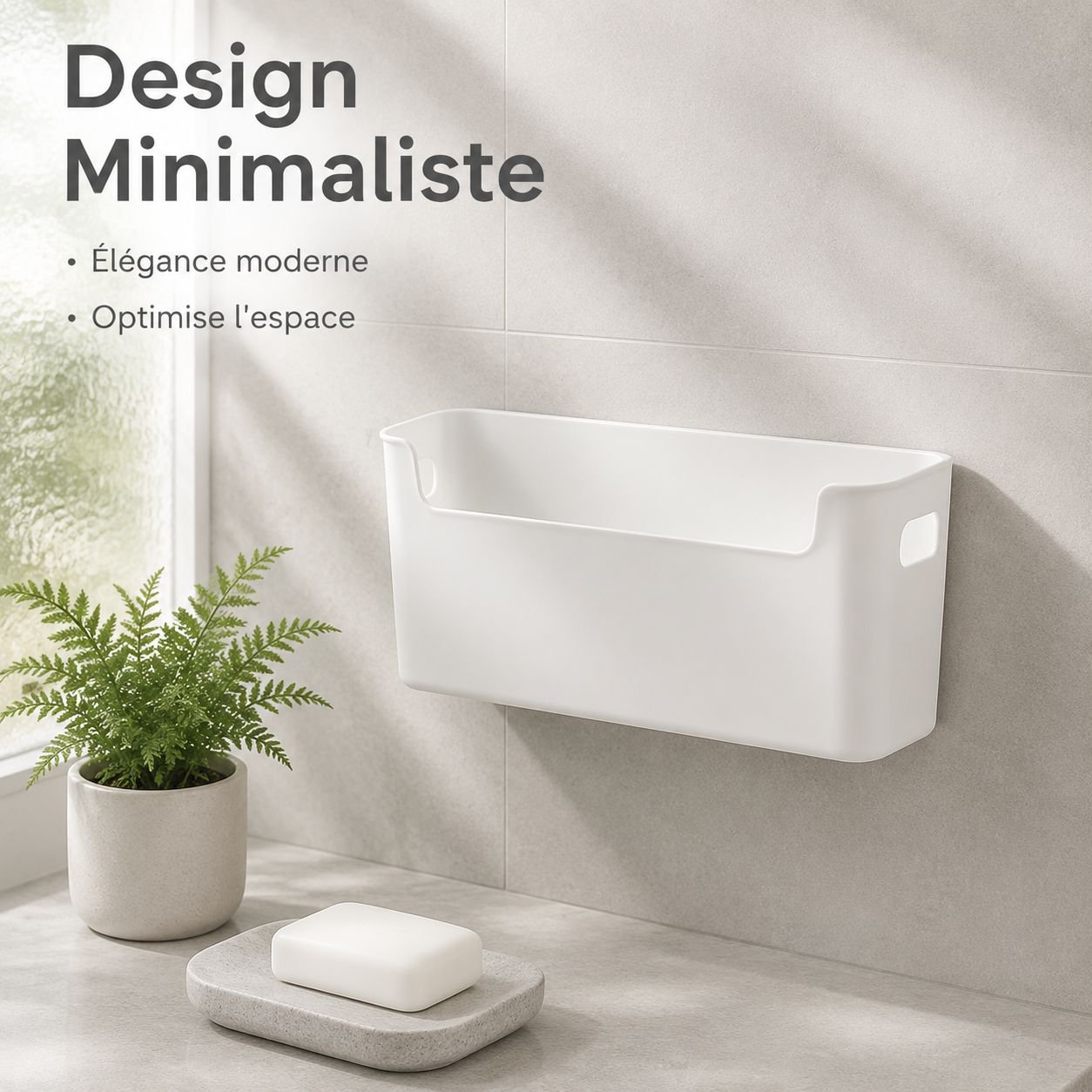 Boîte de rangement murale simple pour salle de bain
