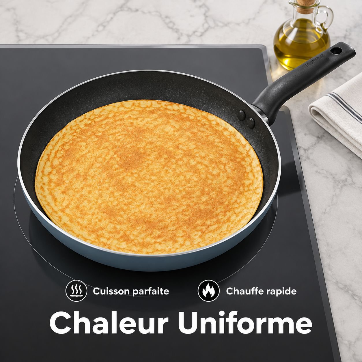 Poêle à Frire Antiadhésive Supor pour Crêpes et Œufs Gaz Induction
