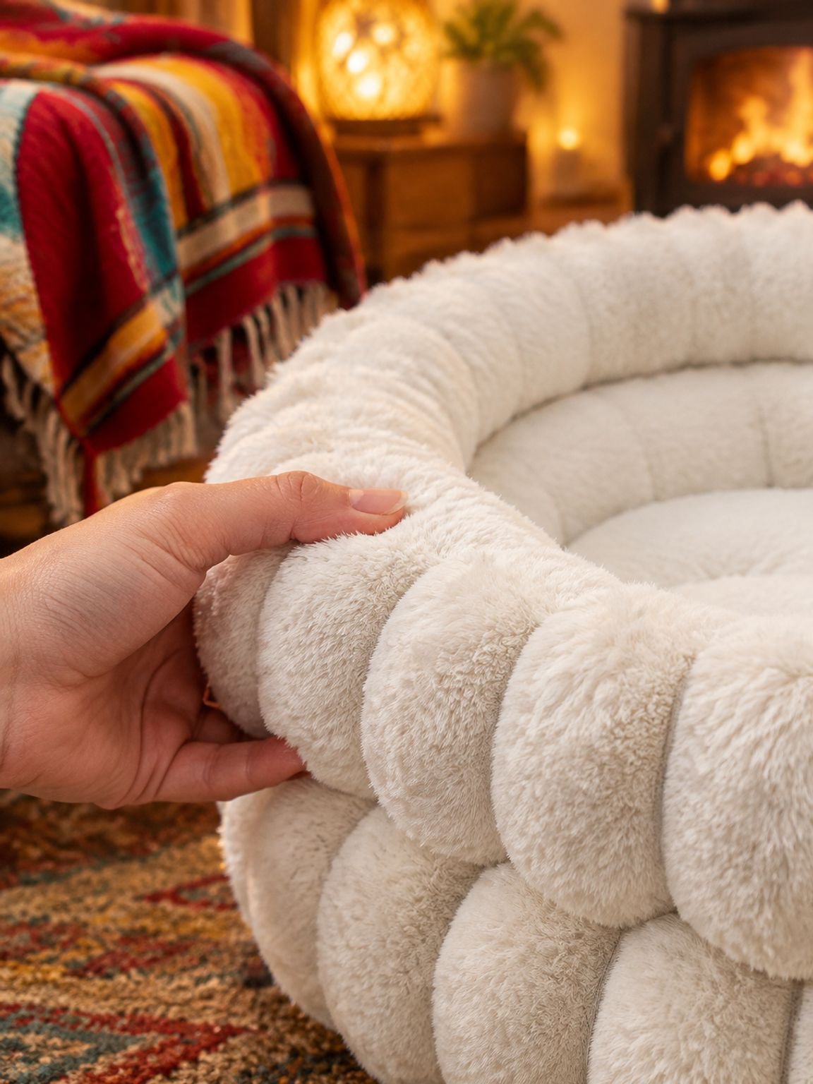 Cama Redonda de Doble Capa para Gato y Perro