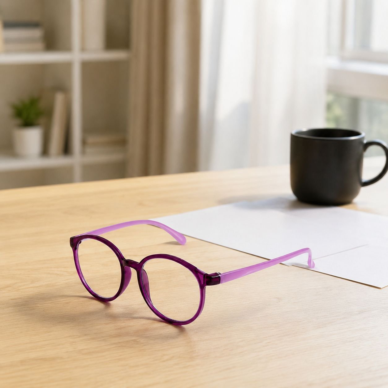 Fashionable unisex reading glasses displayed